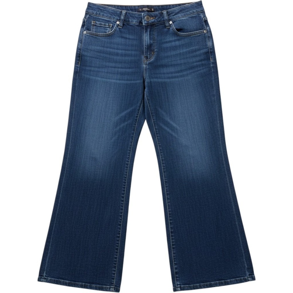 Sidefeel Jeans Womens 16 Blue Medium Wash Wide Leg Relaxed Stretch Denim Pants